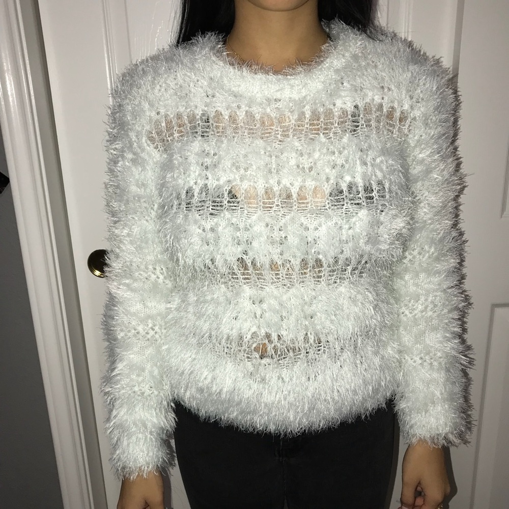 Willow & Clay Baby Blue Mohair Sweater